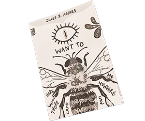 Das gefaltete Zine mit einer gezeichneten Biene